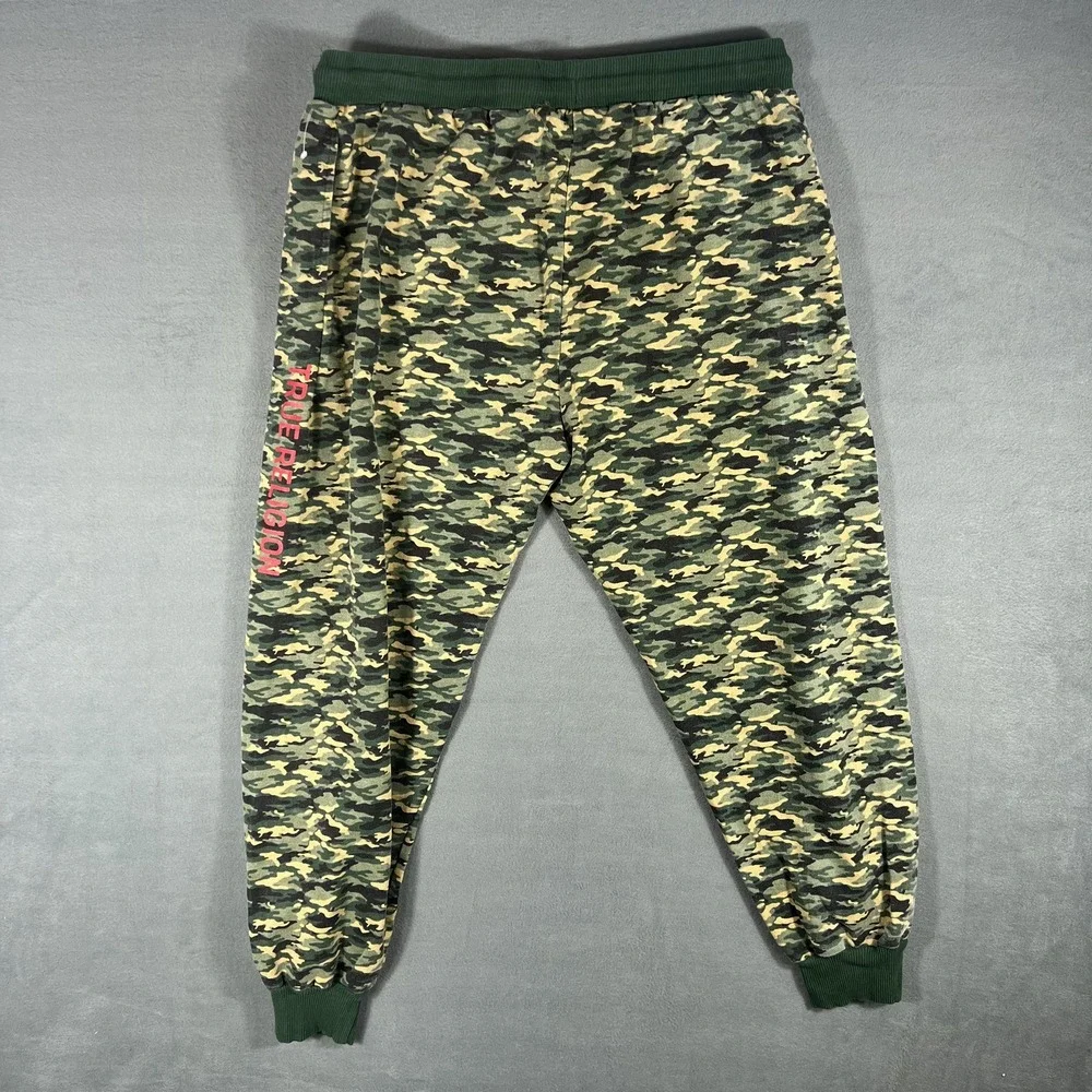 True Religion Men's‎ XL Camouflage Jogger Activewear Sweatpants Lounge Pants Red